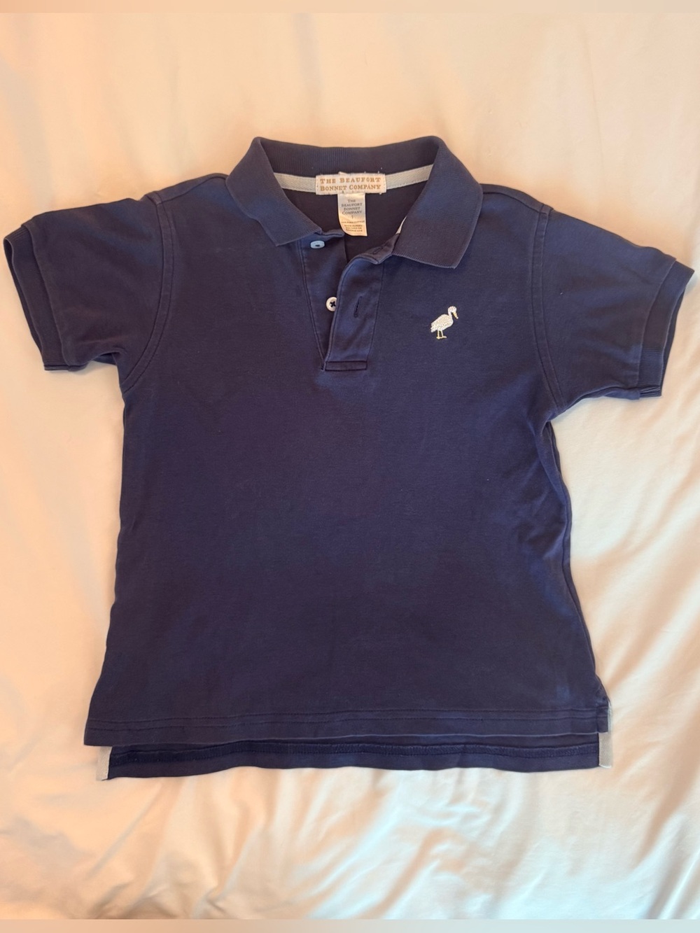The Beaufort Bonnet Company prim & proper polo Nantucket Navy boys size 5 GUC